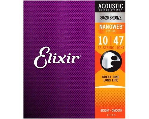 ELIXIR 11152 - Струны для акустической 12-струнной гитары