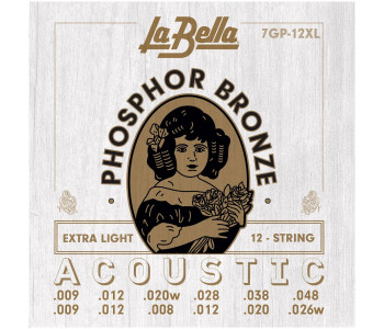 LA BELLA 7GP-12XL - Струны для акустической 12-струнной гитары