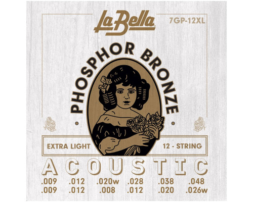 LA BELLA 7GP-12XL - Струны для акустической 12-струнной гитары