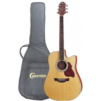 CRAFTER DE-6 N + Чехол - Гитара электроакустическая шестиструнная