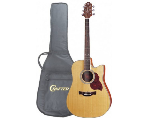 CRAFTER DE-6 N + Чехол - Гитара электроакустическая шестиструнная