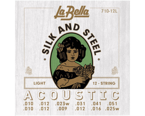 LA BELLA 710 12L - Струны для акустической 12-струнной гитары