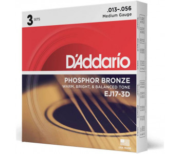 D'ADDARIO EJ17-3D - Струны для акустической гитары
