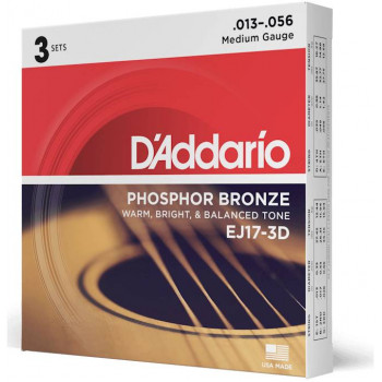 D'ADDARIO EJ17-3D - Струны для акустической гитары
