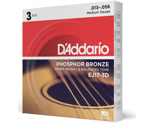 D'ADDARIO EJ17-3D - Струны для акустической гитары