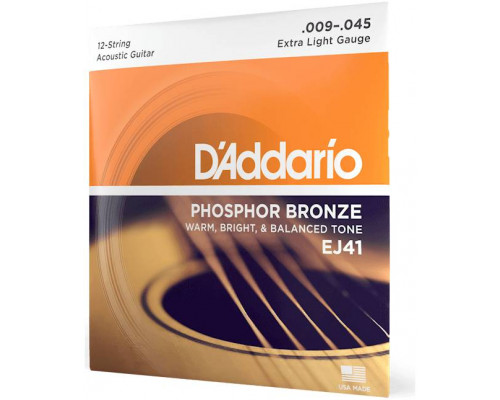 D'ADDARIO EJ41 - Струны для акустической 12-струнной гитары