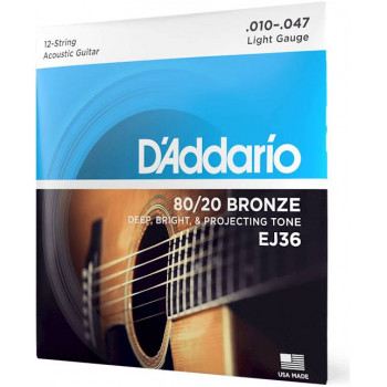 D'ADDARIO EJ36 - Струны для акустической 12-струнной гитары
