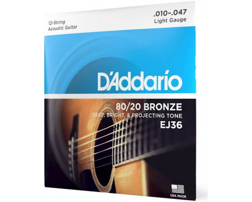 D'ADDARIO EJ36 - Струны для акустической 12-струнной гитары