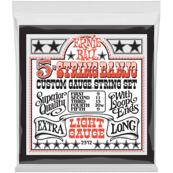 ERNIE BALL 2312 Stainless Steel Light 9-9 - Струны для банджо