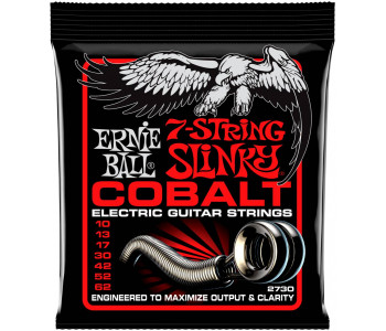 ERNIE BALL 2730 Cobalt Slinky Skinny Top Heavy Bottom 10-62 - Струны для электрогитары 7-струнной