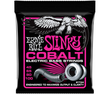 ERNIE BALL 2734 Cobalt Slinky Super 45-100 - Струны для бас-гитары