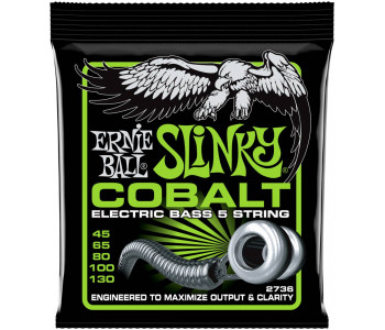ERNIE BALL 2736 Cobalt Slinky 45-130 - Струны для бас-гитары 5 струнной
