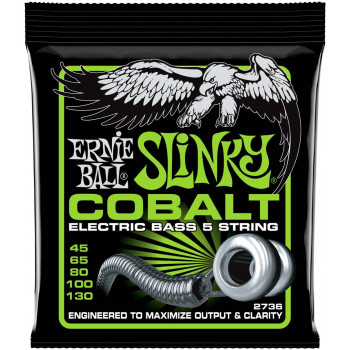 ERNIE BALL 2736 Cobalt Slinky 45-130 - Струны для бас-гитары 5 струнной