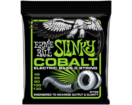 ERNIE BALL 2736 Cobalt Slinky 45-130 - Струны для бас-гитары 5 струнной