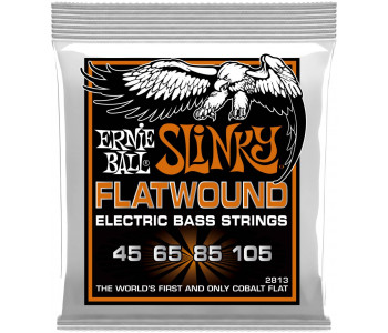 ERNIE BALL 2813 Flatwound Slinky Hybrid 45-105 - Струны для бас-гитары