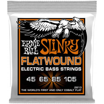 ERNIE BALL 2813 Flatwound Slinky Hybrid 45-105 - Струны для бас-гитары