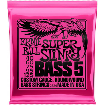 ERNIE BALL 2824 Nickel Wound Slinky Super 40-125 - Струны для бас-гитары 5 струнной