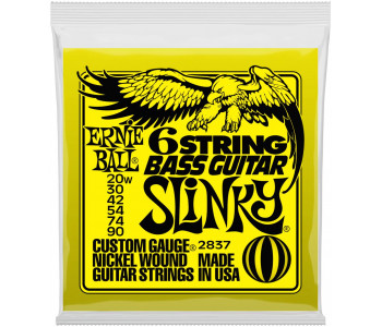 ERNIE BALL 2837 Nickel Wound 5/8 Scale Slinky 20-90 - Струны для бас-гитары 6 струнной