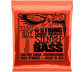 ERNIE BALL 2838 Nickel Wound Long Scale Slinky 32-130 - Струны для бас-гитары 6 струнной