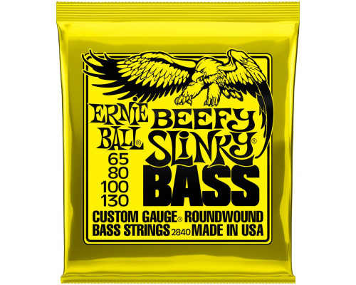 ERNIE BALL 2840 Nickel Wound Slinky Beefy 65-130 - Струны для бас-гитары