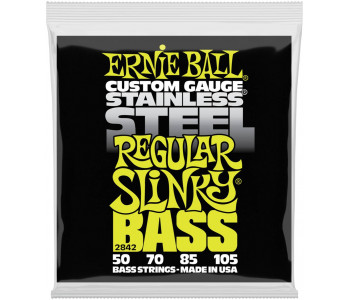 ERNIE BALL 2842 Stainless Steel Slinky Regular 50-105 - Струны для бас-гитары