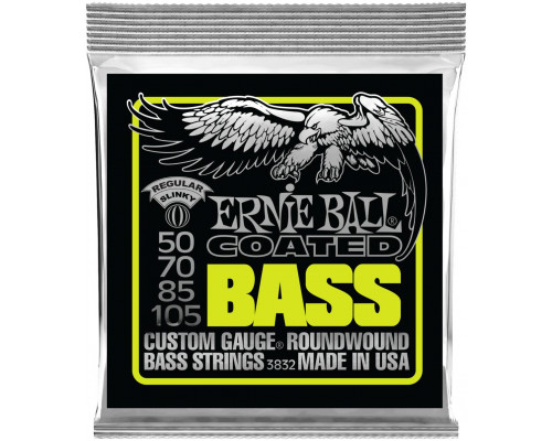 ERNIE BALL 3832 Coated Slinky Regular 50-105 - Струны для бас-гитары