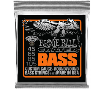 ERNIE BALL 3833 Coated Slinky Hybrid 45-105 - Струны для бас-гитары