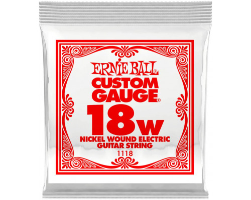 ERNIE BALL 1118 Nickel Wound .018 - Струна одиночная для электрогитары