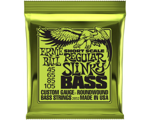 ERNIE BALL 2852 Nickel Wound Short Scale Slinky Regular 50-105 - Струны для бас-гитары