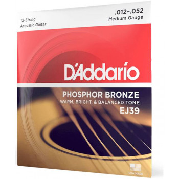 D'ADDARIO EJ39 - Струны для акустической 12-струнной гитары