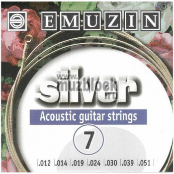 EMUZIN SILVER 7А222 - Струны для акустической гитары