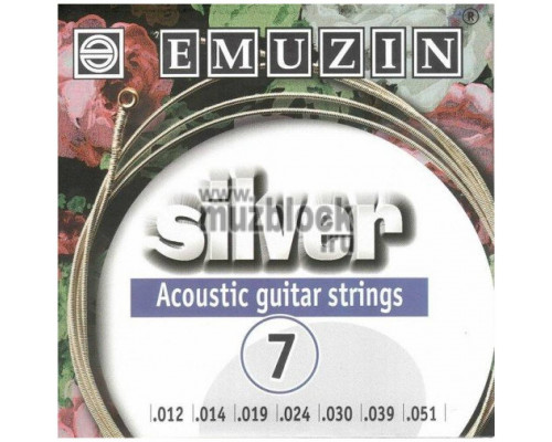 EMUZIN SILVER 7А222 - Струны для акустической гитары
