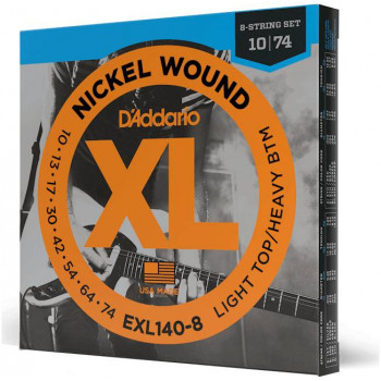 D'ADDARIO EXL140-8 - Струны для электрогитары 8-струнной