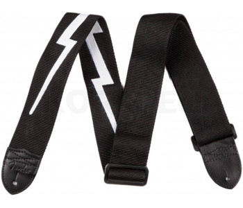 FENDER 2.5' NYLON LIGHTNING BOLT STRAP BLACK - Ремень
