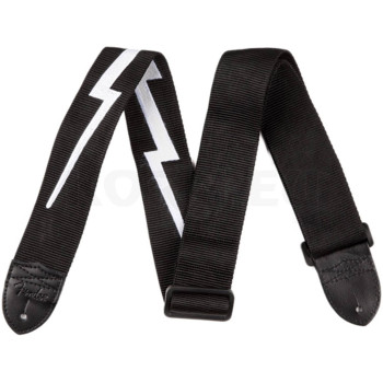 FENDER 2.5' NYLON LIGHTNING BOLT STRAP BLACK - Ремень