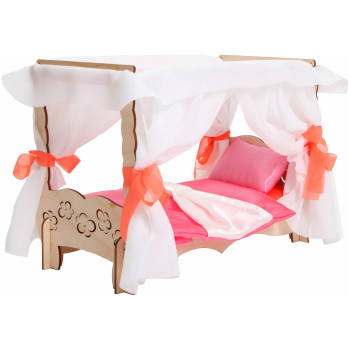 Конструктор блочный POLLY Кровать с балдахином и спальным набором