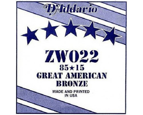 D'ADDARIO ZW022 - Струна одиночная для акустической гитары