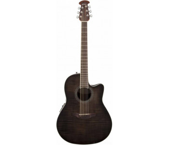 OVATION CS24P-TBBY Celebrity Standard Plus Mid Cutaway Trans Black Flame...