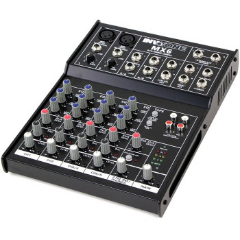INVOTONE MX6 - микшерный пульт,2 микрофонных входа, XLR и балансный Jack,2...