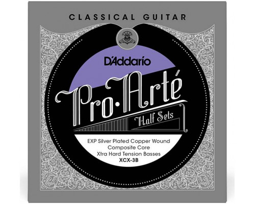 D'ADDARIO XCX-3B - Полукомплект струн для классической гитары