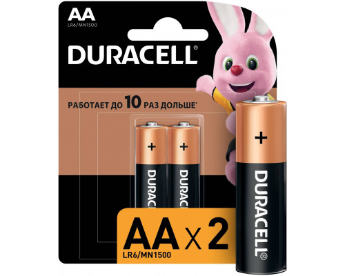 DURACELL LR6 BASIC CN уп 2 шт - Батарейка тип AA