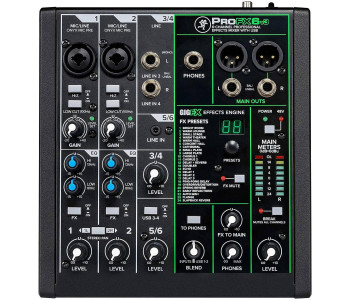 MACKIE ProFX6v3 6-канальный микшер с процессором эффектов