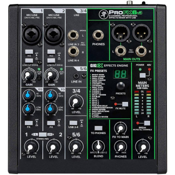MACKIE ProFX6v3 6-канальный микшер с процессором эффектов