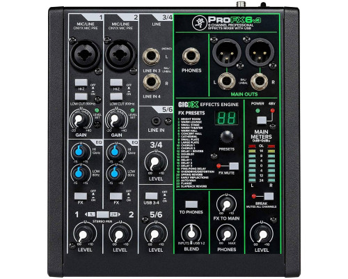 MACKIE ProFX6v3 6-канальный микшер с процессором эффектов