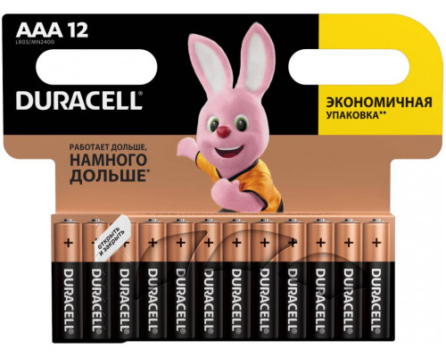 DURACELL LR03 BASIC уп 12 шт - Батарейка тип AAA
