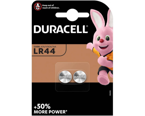 DURACELL LR44 уп 2 шт - Батарейка тип Таблетка