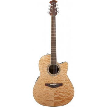 OVATION CS24P-4Q Celebrity Standard Plus Mid Cutaway Natural Quilt Maple...