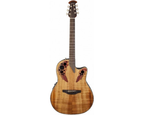 OVATION CE44P-FKOA Celebrity Elite Plus Mid Cutaway Natural Figured Koa...