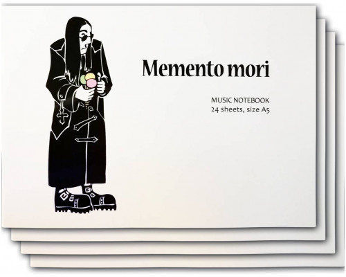 MUSIC NOTEBOOK 24 листа, 4 шт. Ozzy 'Memento mori' - Набор нотных тетрадей А5