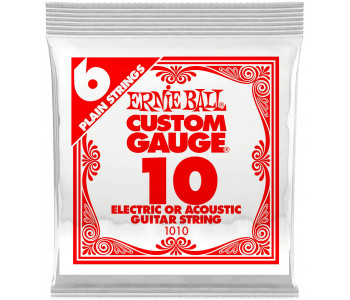 ERNIE BALL 1010 Plain Steel .010 - Струна одиночная для акустической и электрогитары